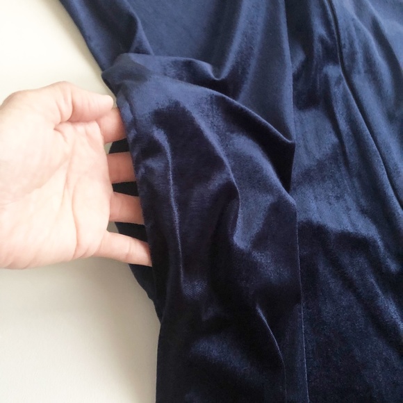 Ralph Lauren Velvet Full Length Robe House Coat w Crest Full Zip Navy Sz Small - Picture 7 of 12